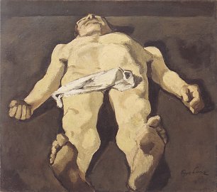 Albin Egger Lienz Der tote Christus Wandbild