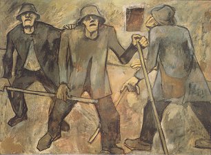 Albin Egger Lienz Die Blinde Wandbild