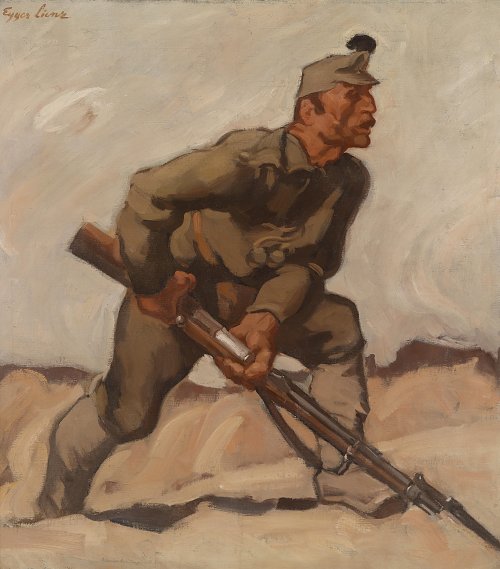 Albin Egger Lienz Kaiserschuetze Wandbild