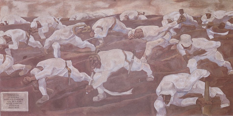Albin Egger Lienz Sturm der Namenlosen Wandbild