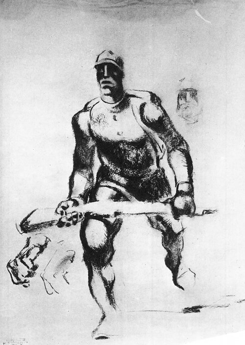Albin Egger Lienz Vorbeigehender Soldat Wandbild