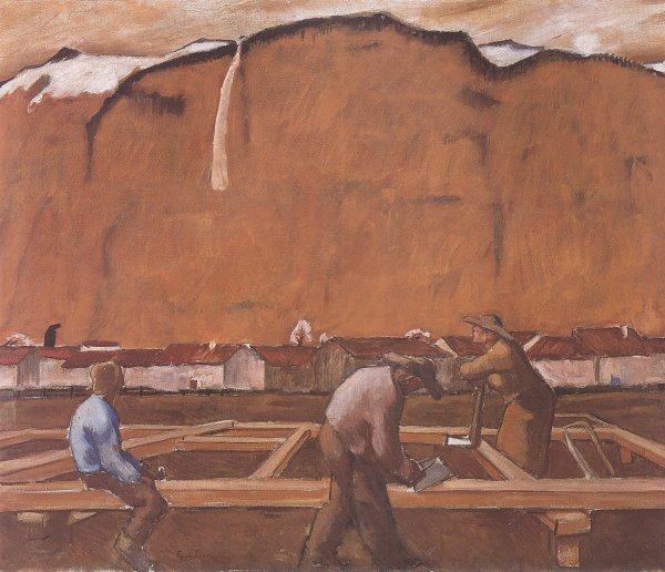 Albin Egger Lienz Vorfruehling Wandbild