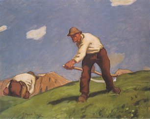 Albin Egger Lienz Zwei Bergmaeher Wandbild