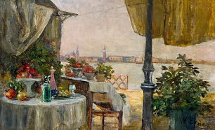 Marie Egner Blick auf Venedig Wandbild