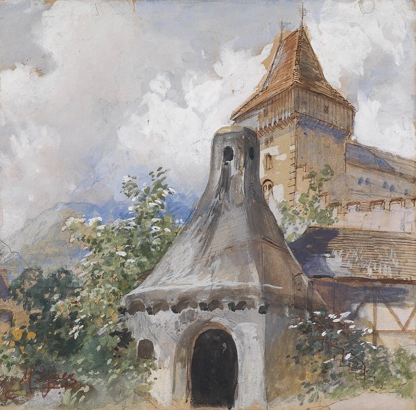 Marie Egner Burg und Doerrofen Wandbild