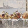 Marie-Egner-Granataepfel-auf-einer-Fensterbank-dahinter-Venedig