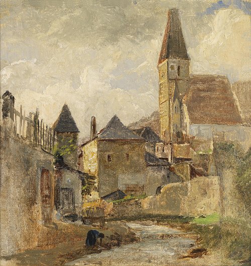 Marie Egner Motiv aus Weissenkirchen in der Wachau Wandbild