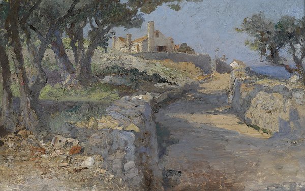 Marie Egner Partie bei Fiume Wandbild