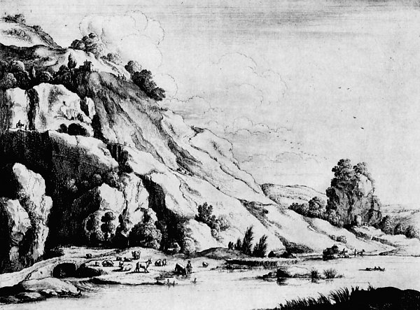 Adam Elsheimer Die Steinbruecke Wandbild