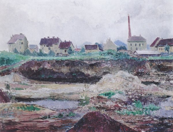Felix Esterl Am Stadtrand von Klagenfurt Wandbild