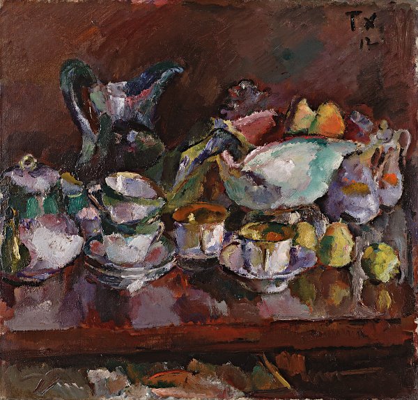 Anton Faistauer Stillleben mit Kaffeetassen Wandbild