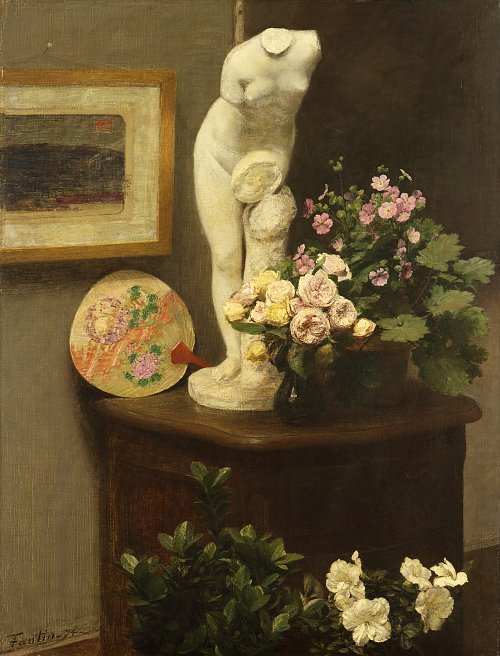 Henri Fantin Latour Flores e Objectos Diversos Wandbild