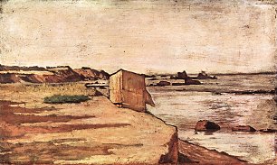 Giovanni Fattori Huette an einem Strand Wandbild