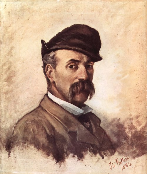 Giovanni Fattori SelbstPortrait mit fuenfzig Jahren Wandbild