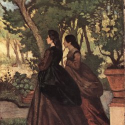 Giovanni-Fattori-Zwei-Damen-im-Garten-von-Castiglioncello