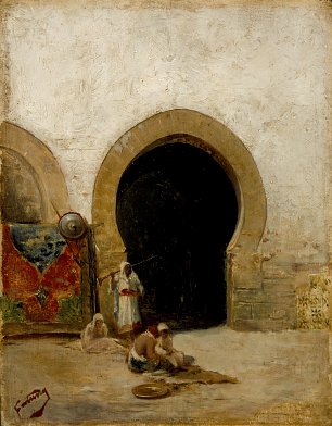 Maria Fortuny At the Gate of the Seraglio Wandbild