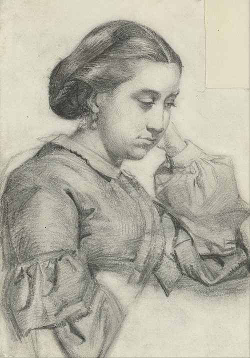 Maria Fortuny Bust of a young lady Wandbild