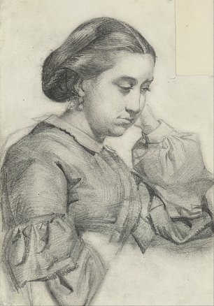 Maria Fortuny Bust of a young lady Wandbild