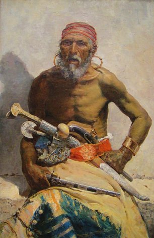 Maria Fortuny arab chief Wandbild