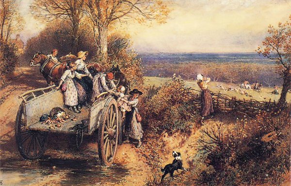 Myles Birket Foster A Peep at the Hounds Wandbild