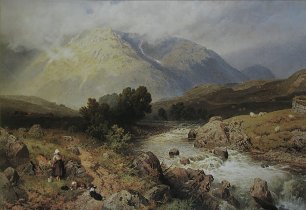 Myles Birket Foster Highland Scene near Dalmally Wandbild