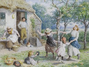 Myles Birket Foster Ring a Ring a Roses Wandbild
