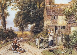 Myles Birket Foster The China Peddler Wandbild
