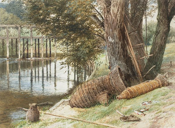 Myles Birket Foster The Eel Traps Wandbild