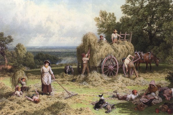 Myles Birket Foster The hay wain Wandbild