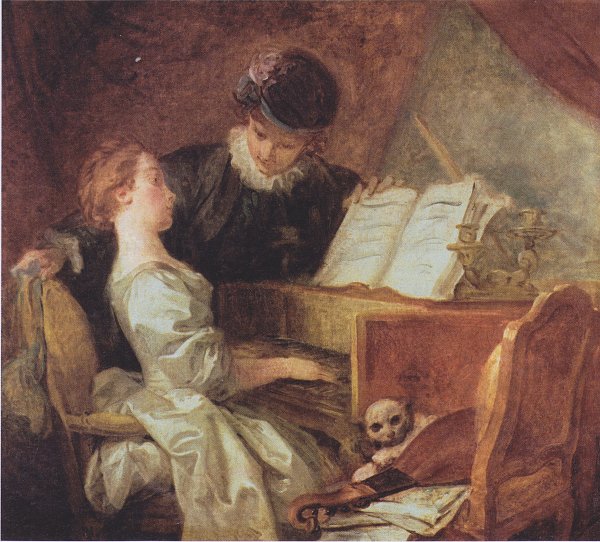 Jean Honore Fragonard The Music Lesson Wandbild