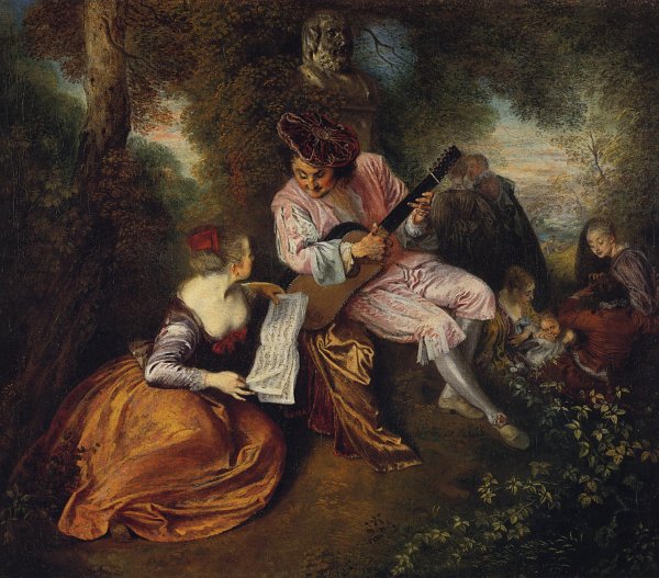 Jean Honore Fragonard The Scale of Love Wandbild