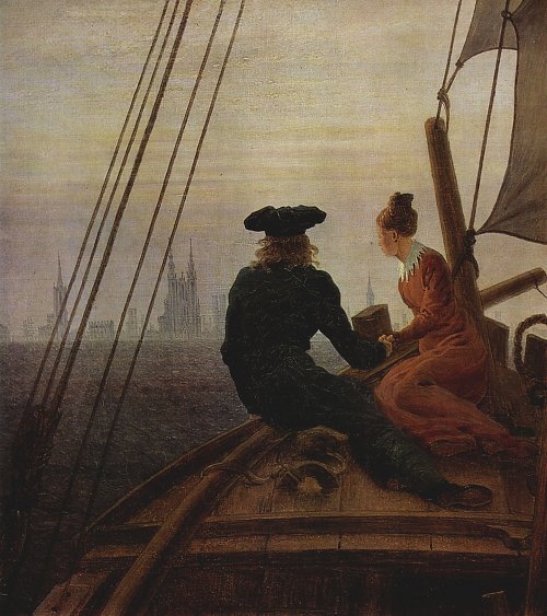 Caspar David Friedrich Auf dem Segler Detail Wandbild