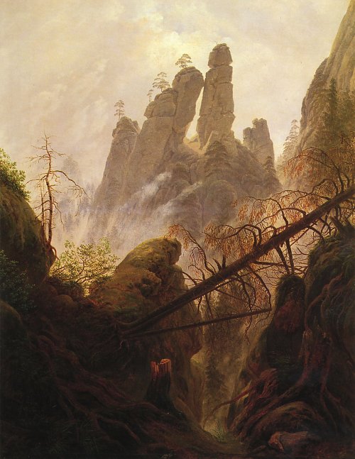 Caspar David Friedrich Felsenschlucht Wandbild