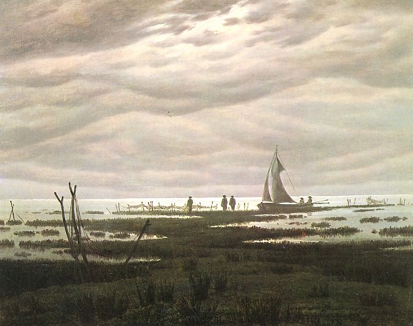 Caspar David Friedrich Flachlandschaft am Greifswalder Bodden Wandbild