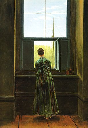 Caspar David Friedrich Frau am Fenster Wandbild