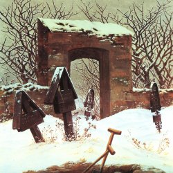 Caspar-David-Friedrich-Friedhof-im-Schnee