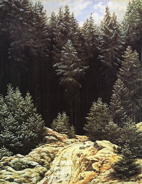Caspar David Friedrich Fruehschnee Wandbild