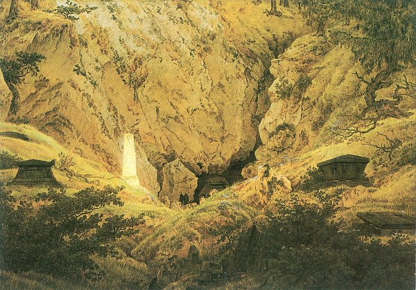 Caspar David Friedrich Grabmale alter Helden Wandbild