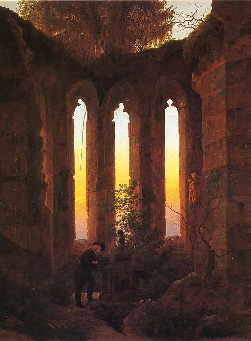 Caspar David Friedrich Huttens Grab Wandbild