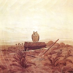 Caspar-David-Friedrich-Landschaft-mit-Grab-Sarg-und-Eule