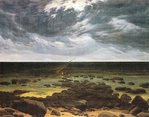 Caspar David Friedrich Meereskueste bei Mondschein Wandbild