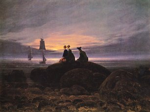 Caspar David Friedrich Mondaufgang am Meer 2 Wandbild