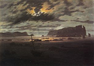 Caspar David Friedrich Nordischer See im Mondlicht Wandbild