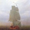 Caspar-David-Friedrich-Schiff-auf-hoher-See-mit-vollen-Segeln