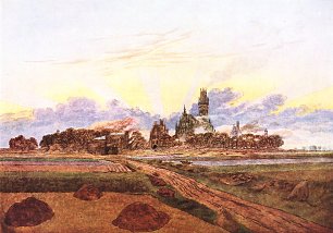 Caspar David Friedrich Sonnenaufgang bei Neubrandenburg Wandbild