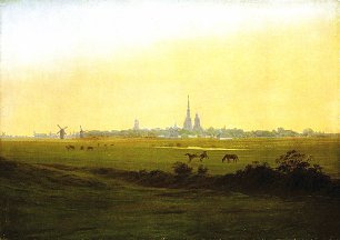 Caspar David Friedrich Wiesen bei Greifswald Wandbild