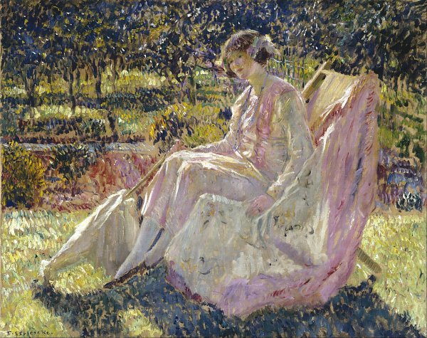 Frederick Carl Frieseke Sonnenbad Wandbild