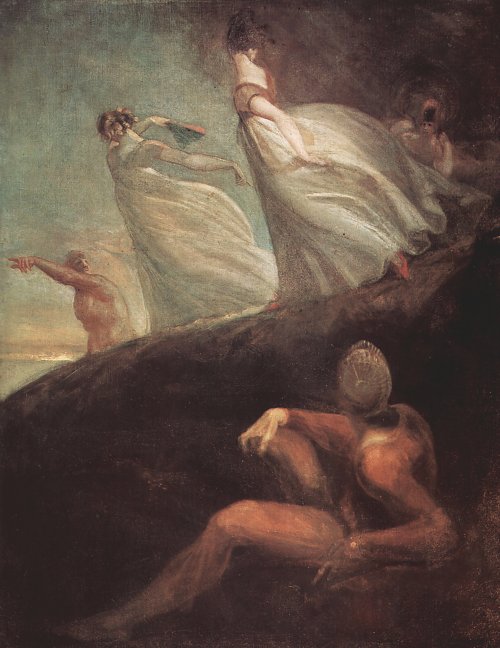 Johann Heinrich Fuessli Die Damen von Hastings Wandbild