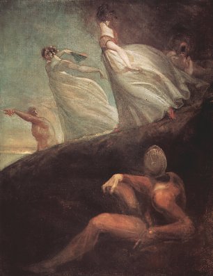 Johann Heinrich Fuessli Die Damen von Hastings Wandbild
