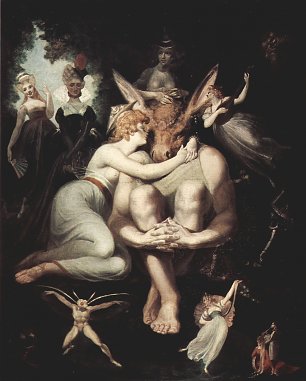 Johann Heinrich Fuessli Titania und Zettel Wandbild